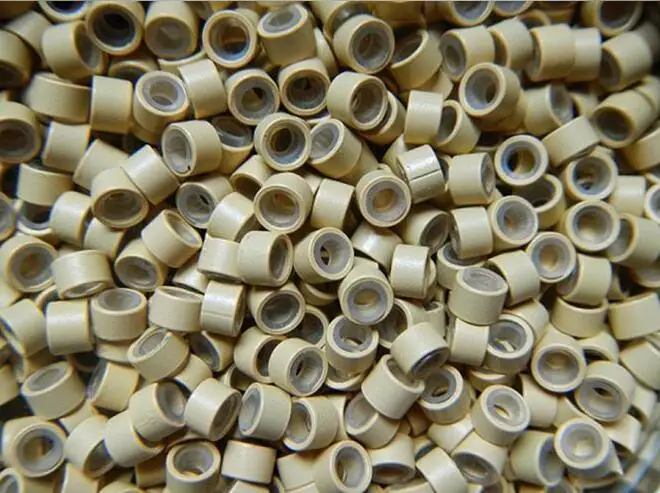 미니 깃털 헤어 링 비즈 연장용 실리콘 마이크로 비즈 링크 1000개입