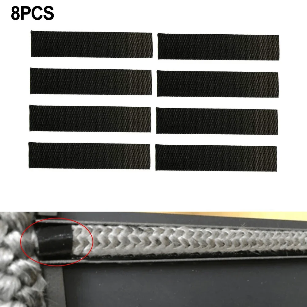 8pc Self-Adhesive Fireplace End Tape Glass Fabric Sealing Cord End 10*2.5cm High Temperature Resistance Stoves Parts,wood burning stove seal
