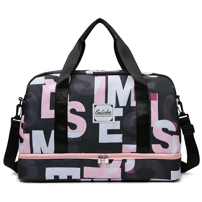 Fashion Women Large Capacity Dry Wet Separation Sports and Fitness Handheld Luggage Bag New Travel Bag Storage Clothing Handbag 4