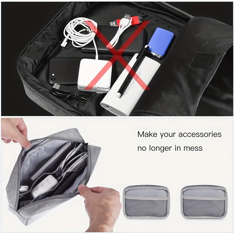 Digital Accessories Storage Bag Portable Waterproof Zipper Travel Carry Organizer thumbnail 9