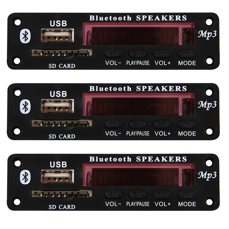 

Плата аудиодекодера 3X Dc 5 В/12 в Bluetooth 5,0, аудиомодуль, USB Aux SD Fm радио без потерь, Mp3/Ape декодер, плата, модуль