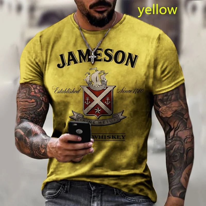 

Men T Shirt Vintage 3D Print European And American Street Element Style Short Sleeve T-shirt Male O-Neck Oversize Tops Clothing