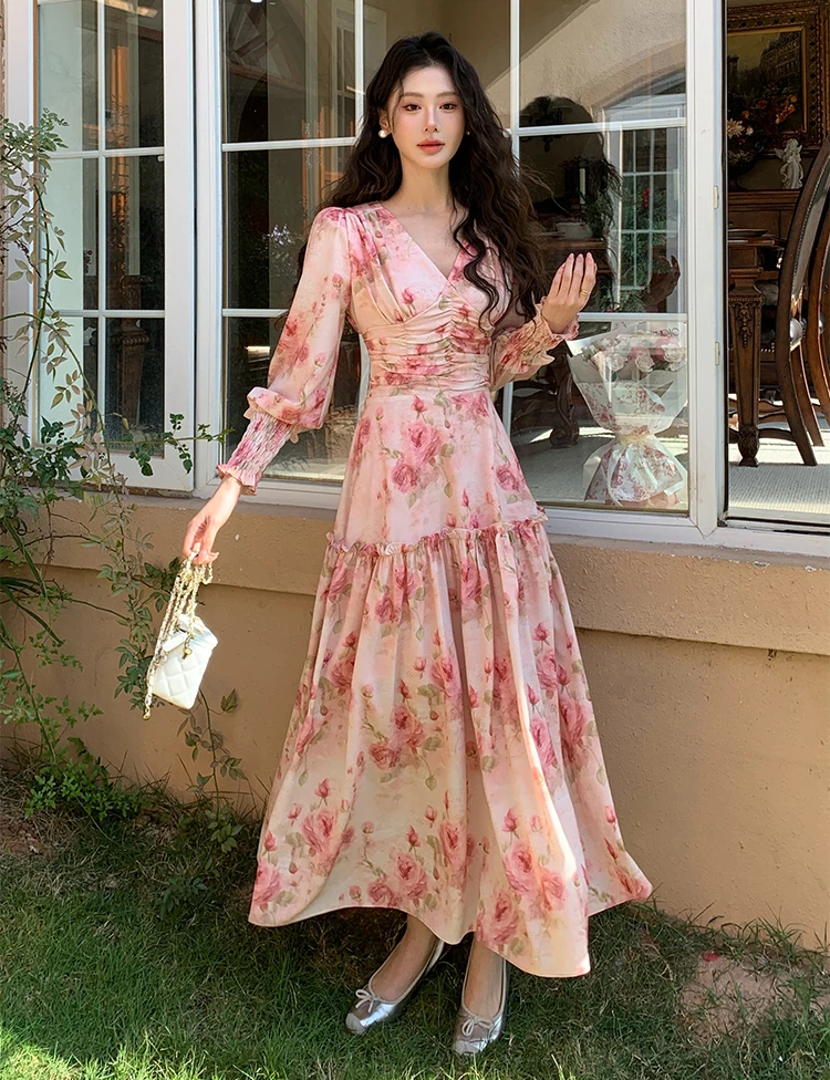 south of france maxi dress pink South Of France Maxi Dress | Yellow | Womens