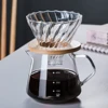 400/600ml Espresso Glass Carafe Coffee Pot Glass Pour Over Coffee Server with Dot Scale Heat Resistant Hand Made Drip Coffee Pot 1