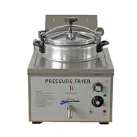 16L Commercial Electric Bench Type Mini Deep Pressure Fryer Oven For Broast Fried Chicken Stove Small Frying Machine 110V 1