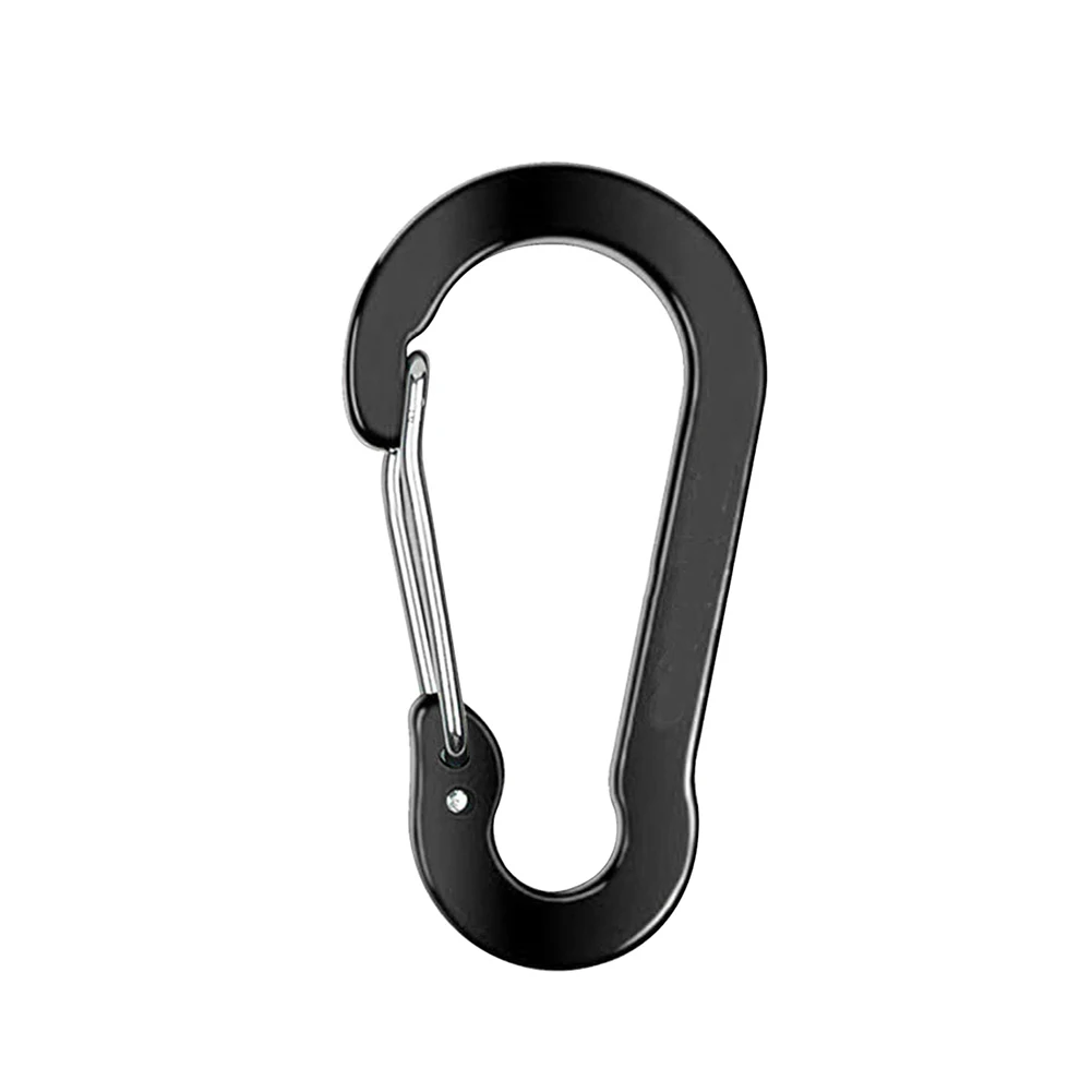 6Pcs Outdoor Carabiner Keychain D Shape Carabiner Spring Snap Clip Multifunctional Fishing Climbing Acessories