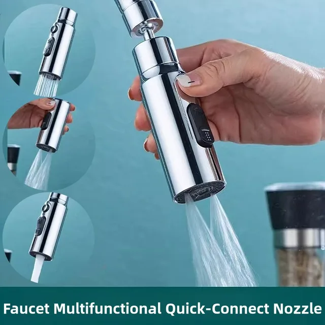 1pc Kitchen Faucet Aerator Faucet 3 Modes Bathroom Anti-splash Sprayer Kitchen Taps Anti-Splash Tap Booster Shower Filter 1
