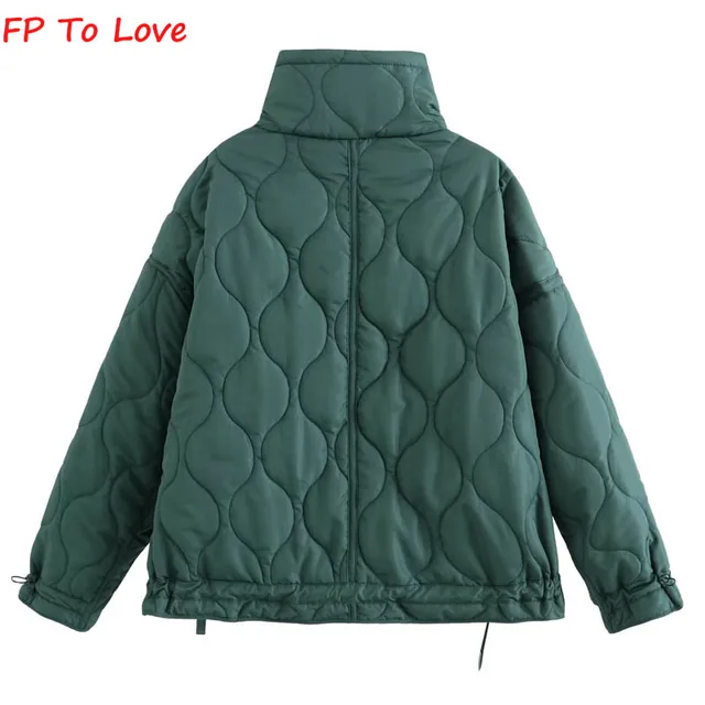 Khaki Quilted Cotton Jacket: Style and Warmth for the Winter