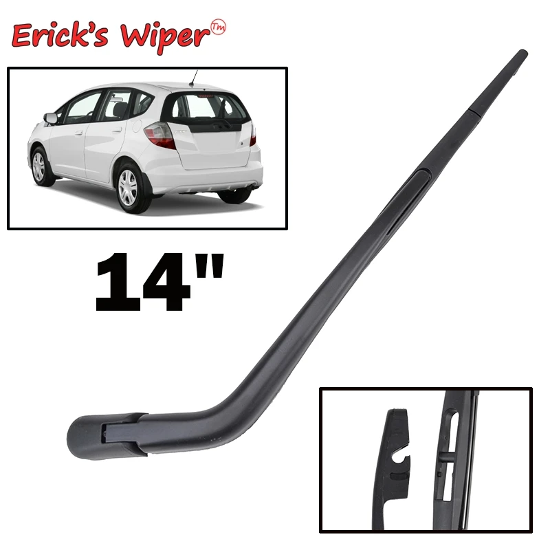 Erick's Wiper 14" Rear Wiper Blade & Arm Set For Honda Fit Jazz 2009