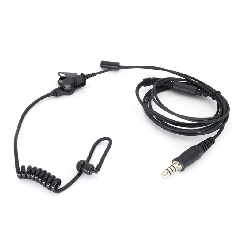 

Telescopic Throat Vibrations Mic Headphone Headset 7.1mm Plug for Walkie Talkie Dropship