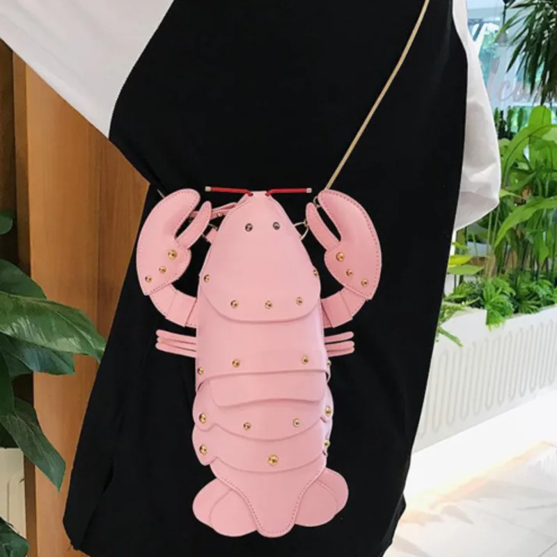 Crayfish Shoulder Bag Cute Chain Crossbody Personalized Trendy Casual Handbag for Woman High-quality Messenger Versatile Luxury