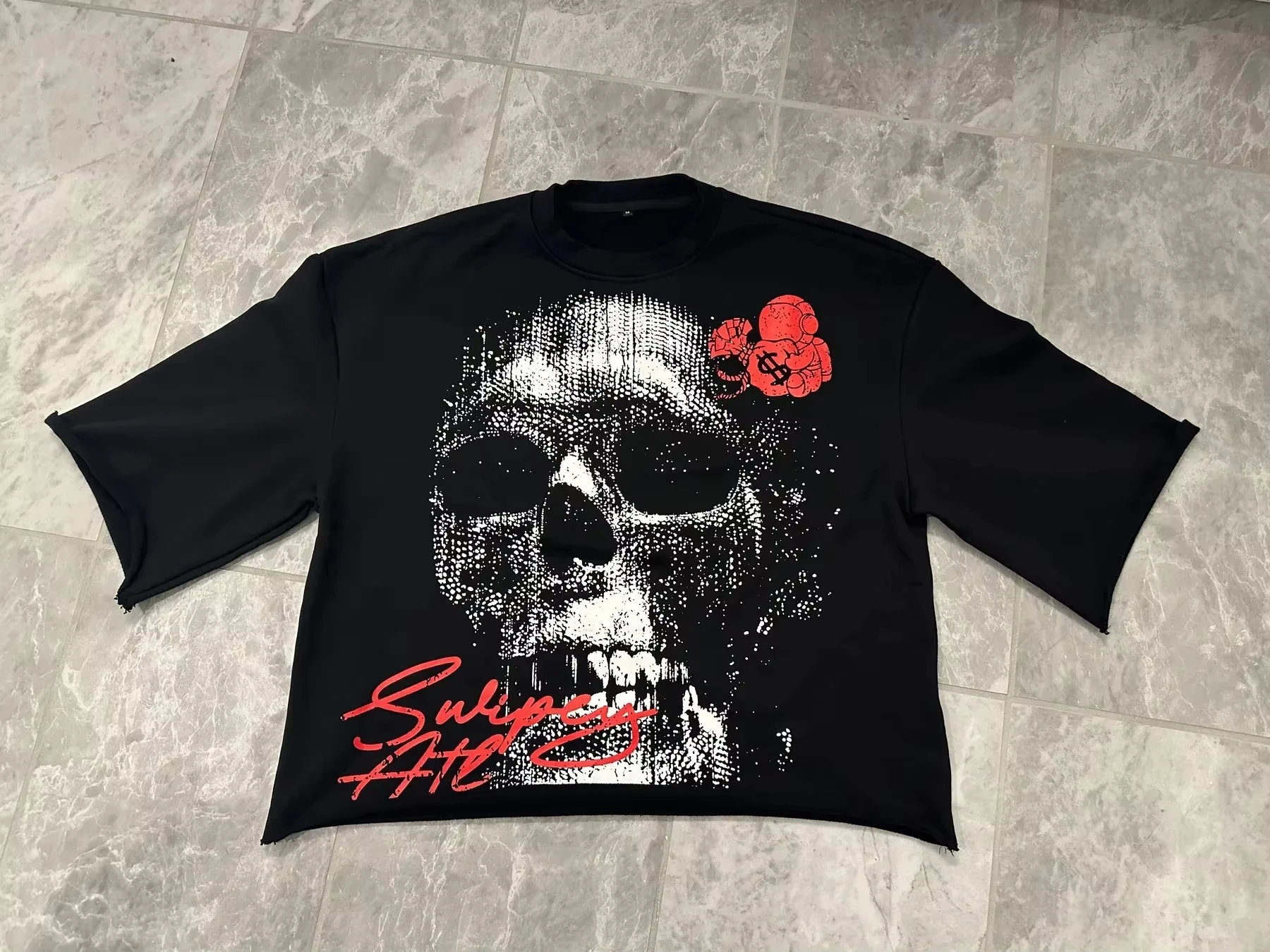 Y2K Vintage Gothic Skull Graphic Print T-Shirt 2