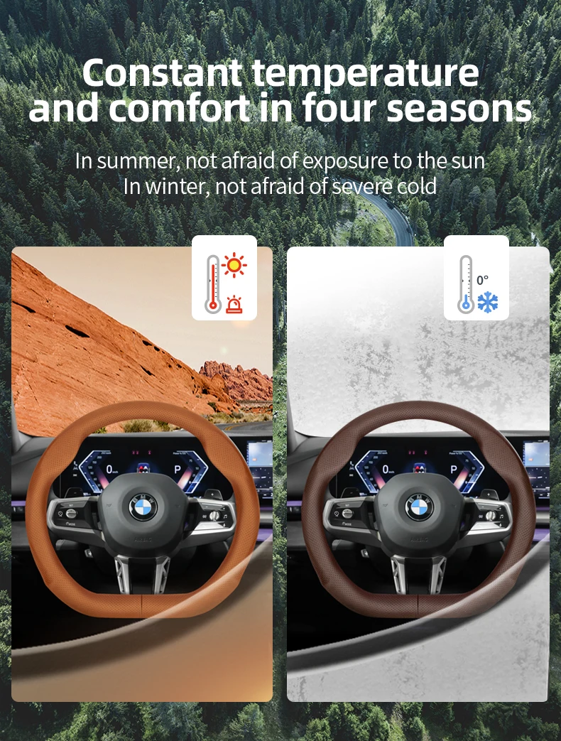 Für BMW D-förmige Lenkradabdeckung, ultradünn, 4 5 7 Serie, M5, i5, i7, G22, G23, G26, G60, G70, F10, F90, G60, G70, G82, G83 G26 – Detail 2