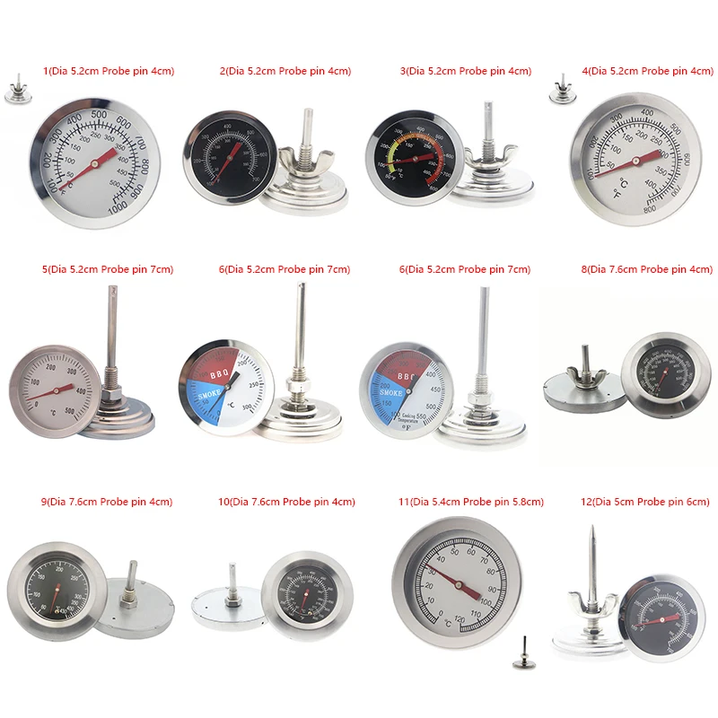 

Stainless Steel Oven Cooker Thermometer Grill Temperature Gauge For Home Kitchen Food Tools