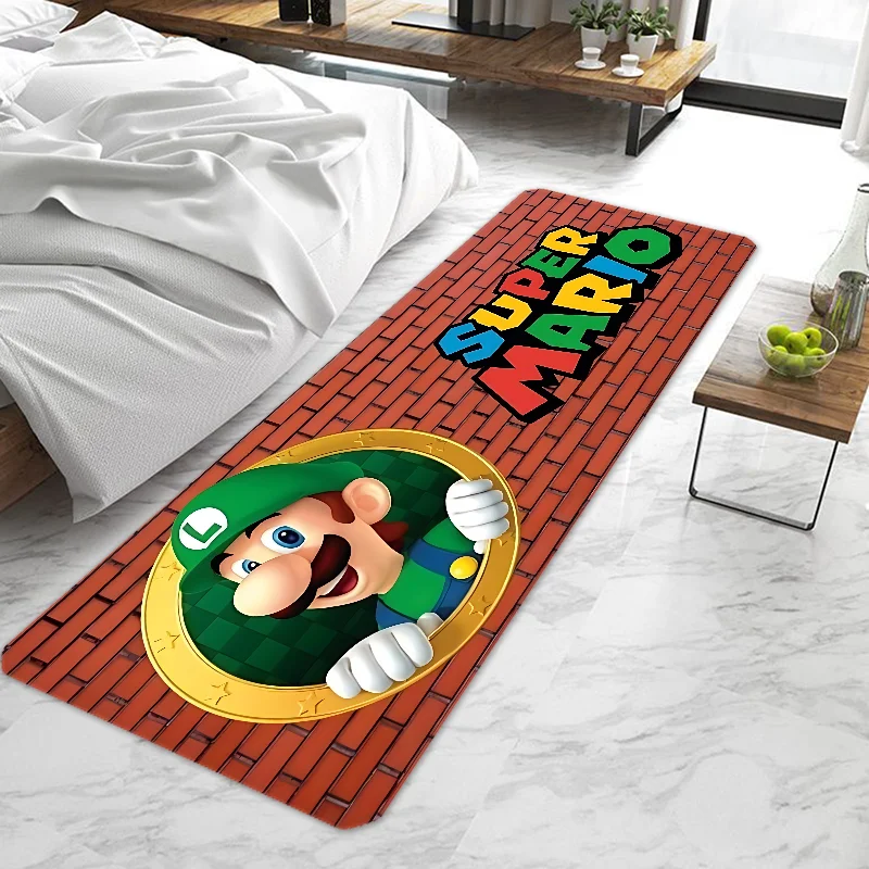 thumbnail image 1 of Felpudo de entrada Super Mario Bros, antideslizante, lavable, para cocina, salón, pasillo, baño, 1 of 5