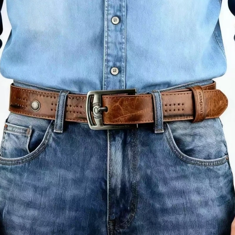 Neue männer Casual Gürtel Hohl Niet Breiten PU Leder Gürtel Für Neue Mode Strap Männlich Hohe Qualität Jeans Gürtel punk Stil