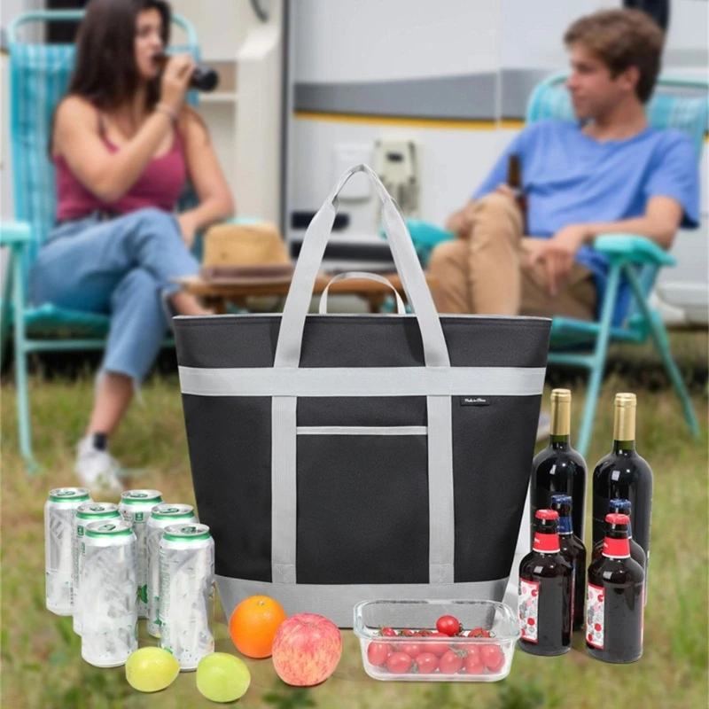 Soft Insulated Bag Large Capacity Cooling Handbag Convenient and Stylish Insulation Shoulder Bag for Outdoor Activities