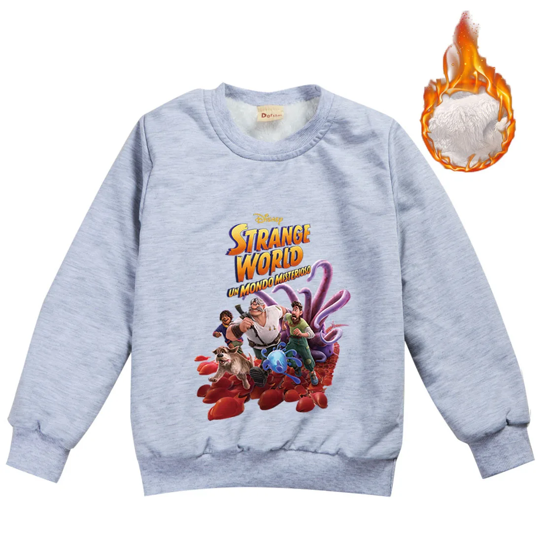 

Strange World Disney Movie Cartoon Print Sweater Tops Boys and Girls Children's Casual Winter Trendy Pullover Tops Kids Clothes