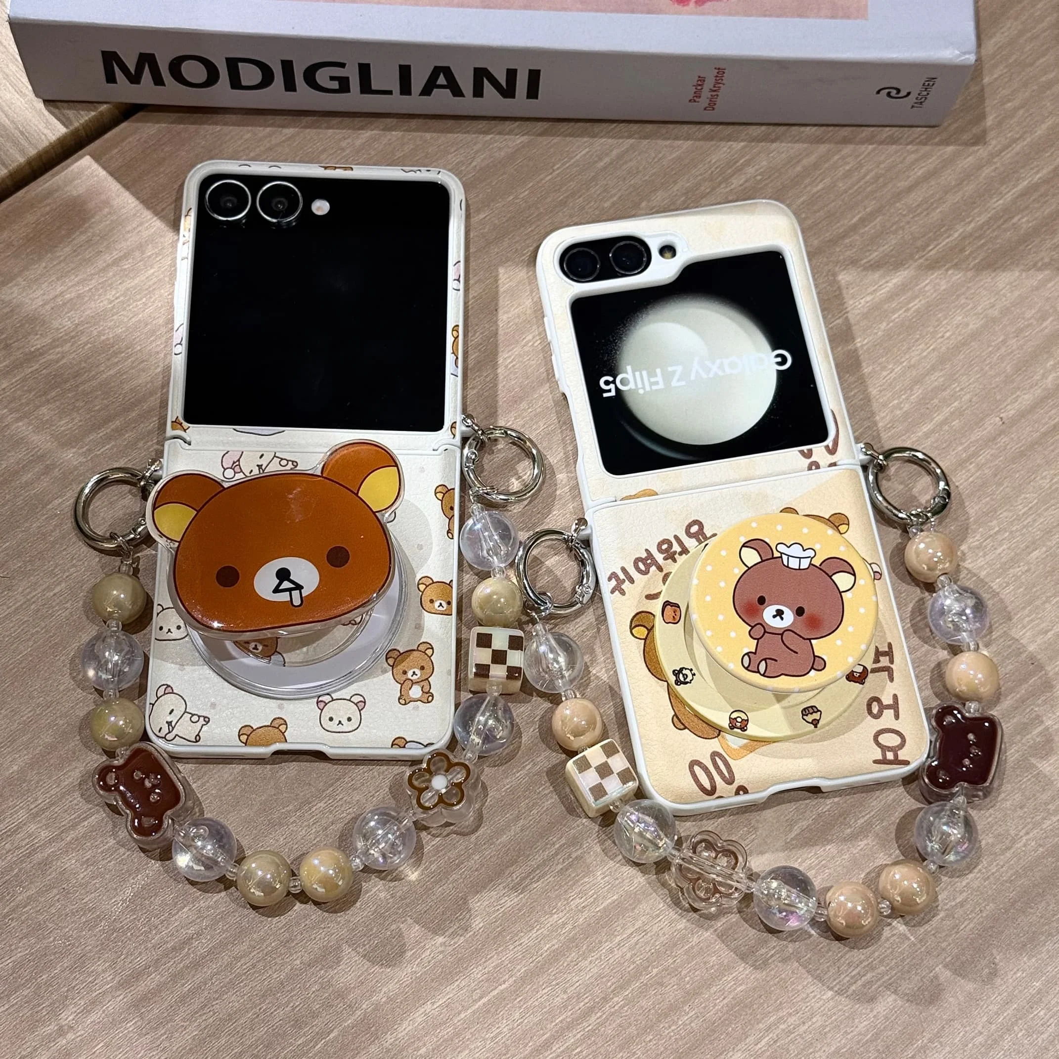 Adorable Rilakkuma Magnetic Phone Case with Magsafe Stand and Chain