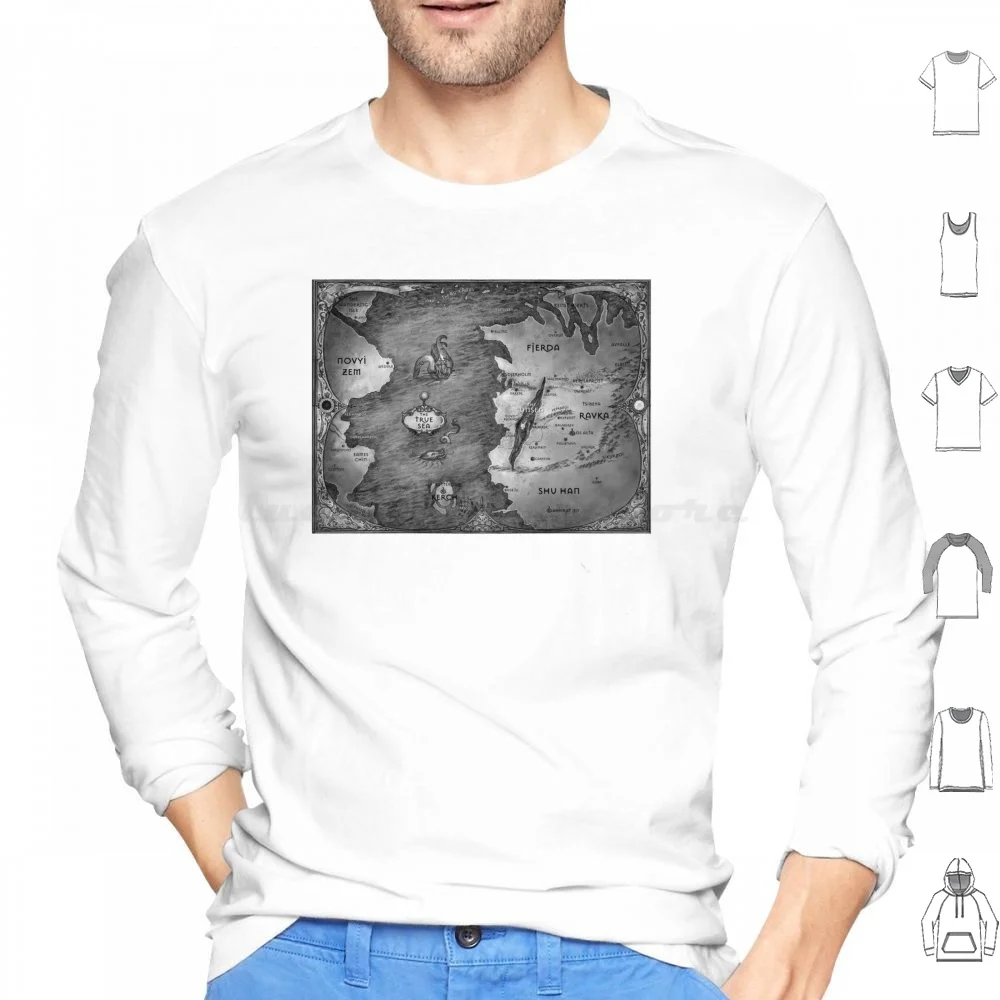 The Grisha Trilogy Map Felpa Con Cappuccio Cotone Manica Lunga The Grishaverse Map Grisha Trilogy Map Fjerda Map Ravka Map Shadow And Bone