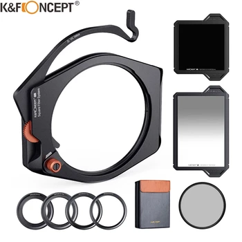 K & F 컨셉 시스템 프로 스퀘어 필터, CPL + ND1000 + 소프트 그라디언트 GND8 필터, 67mm 72mm 77mm 82mm 어댑터 링 포함