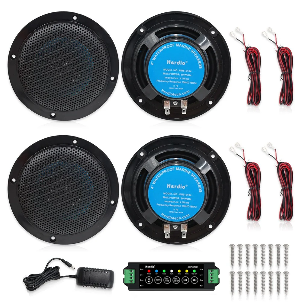 bluetooth speaker wall ceiling speaker 4&lsquo;&rsquo; 320W Ceiling Bluetooth Speakers 2 Way Flush Mount Ceiling Speakers for Bathroom Kitchen Home Theater 2 pair