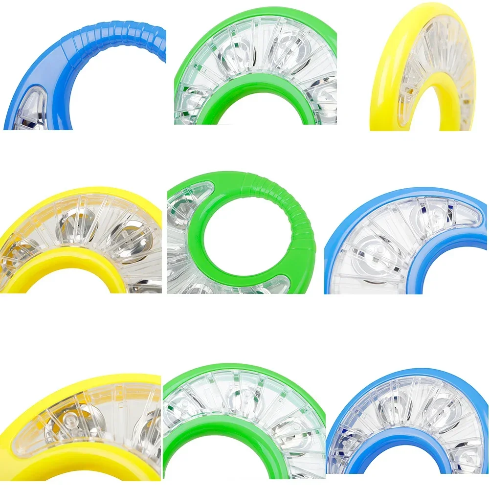 IRIN Hand Bell Tambourine Double-Sided Children's Enlightenment Toys Flower Drum Ring Percussion Available In Multiple Colors