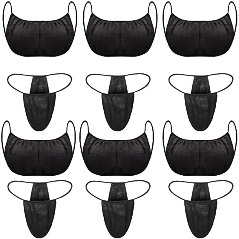 25 Sets Beauty Bras and T Panties Set Waist Stretch 120cm Disposable Bikini Thong Panties for Tanning Hygienic SPA Sauna Briefs 6