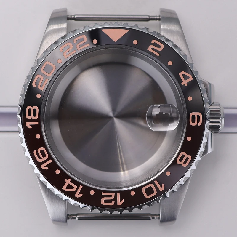 Orologio Da Uomo 40MM Nero Grigio Ceramica GMT Orologio - Foto 6