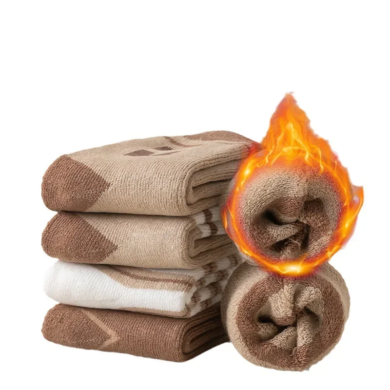 5Pairs Thickened Children's Socks Warm Terry Socks In Winter Keep Warm New Year Kids Boys Girls Student Floor
