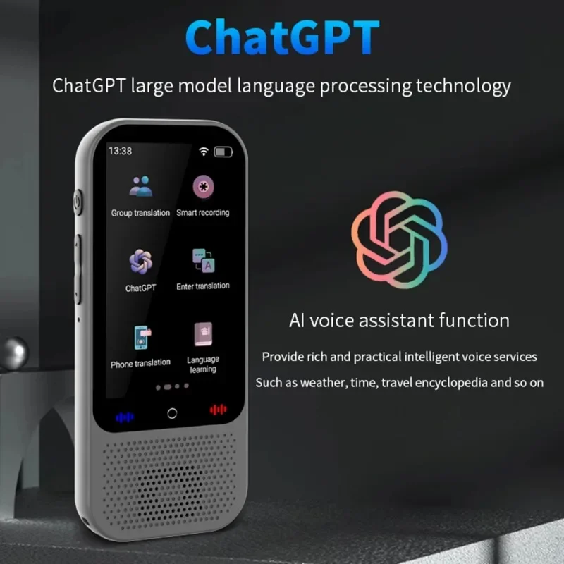 S80 Pro Intelligent Translation Machine 138 Language Intelligent Recording 19 Offline Real-time Photo Translat Chat GPT AI Voice voice translator language translator