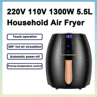 220V 110V 5.5L 1300W High Power Air Fryer Household Large Capacity Electric Fryer Digital Display Touch Screen Knob 1