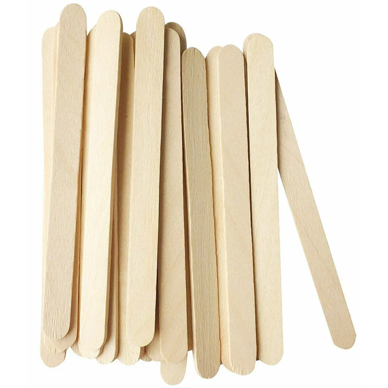 50PCS Multi Purpose Wood Lollipop Sticks Natural Wooden Popsicle Sticks Food  Grade Craft Popsicle Homemade Crafting