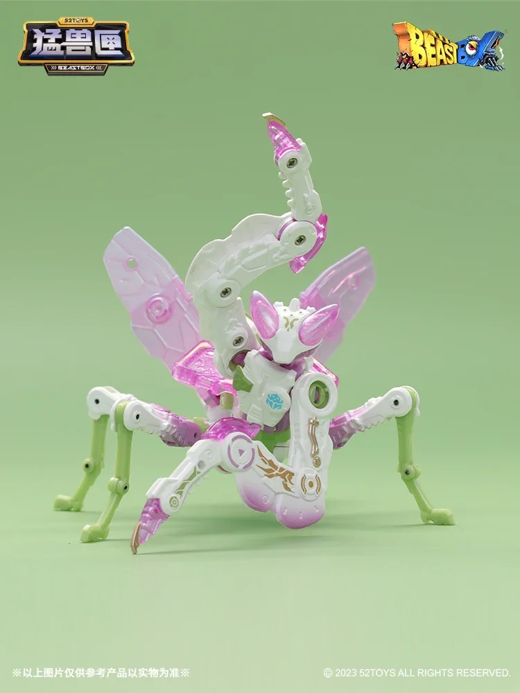 52TOYS Beast Box Lotus Orchid Praying Mantis Steam Wave Mismo estilo Transform Toy Model Trendy Play Mech Handheld Gifts