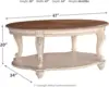 Realyn Casual Cottage Coffee Table, Antique White & Brown 3