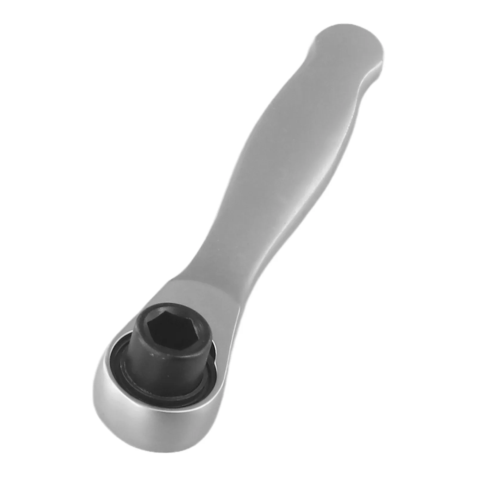 

1/4" Head Square Ratchet Socket Wrench Hex Bit 9.5cm Driver Screwdriver 72-Tooth Mini Ratchet Screwdriver Handle Non-slip