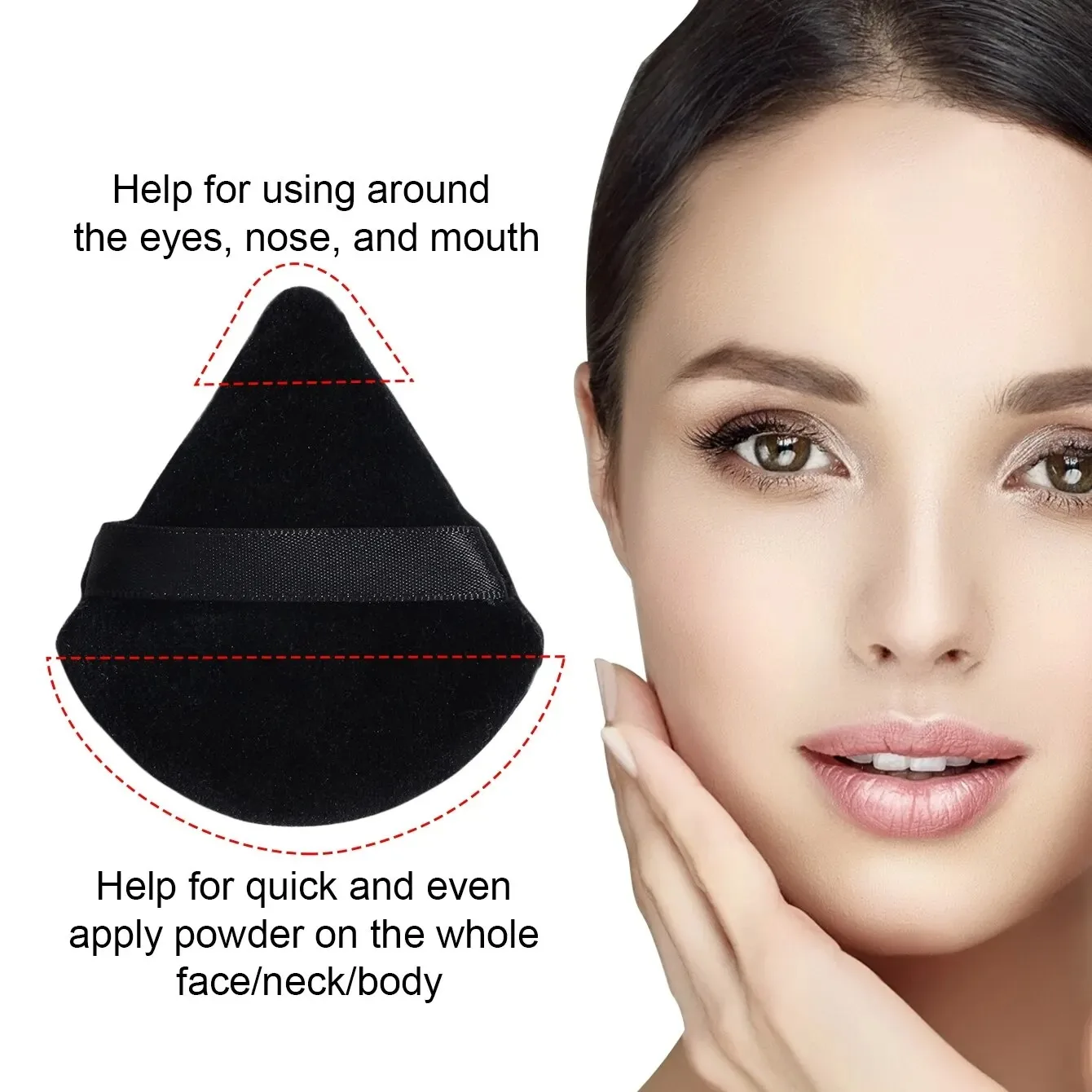 Triangle Powder Puff Wet Dry Use For Loose Powder Liquid Cosmetic Soft Plush Puff Makeup Foundation powder puff