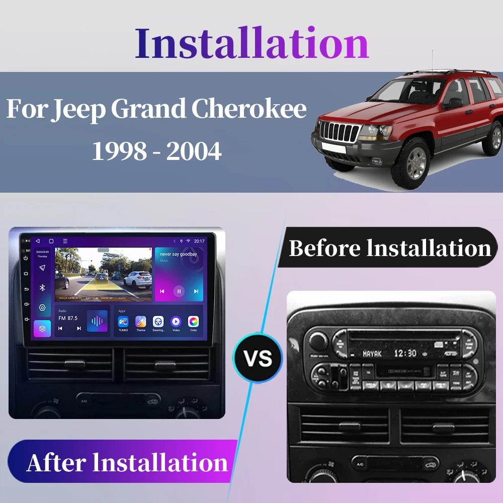 For Jeep Grand Cherokee WJ 1998 2004 Android Car Radio