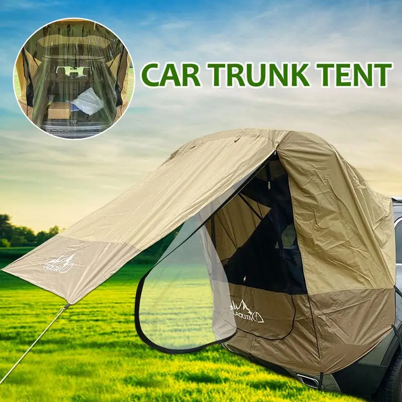 

SUV Trunk Tent Camping Auto Tail Tent Waterproof Car Awning Portable Sunshade Rainproof Car Rear Tent For Self-driving Tour