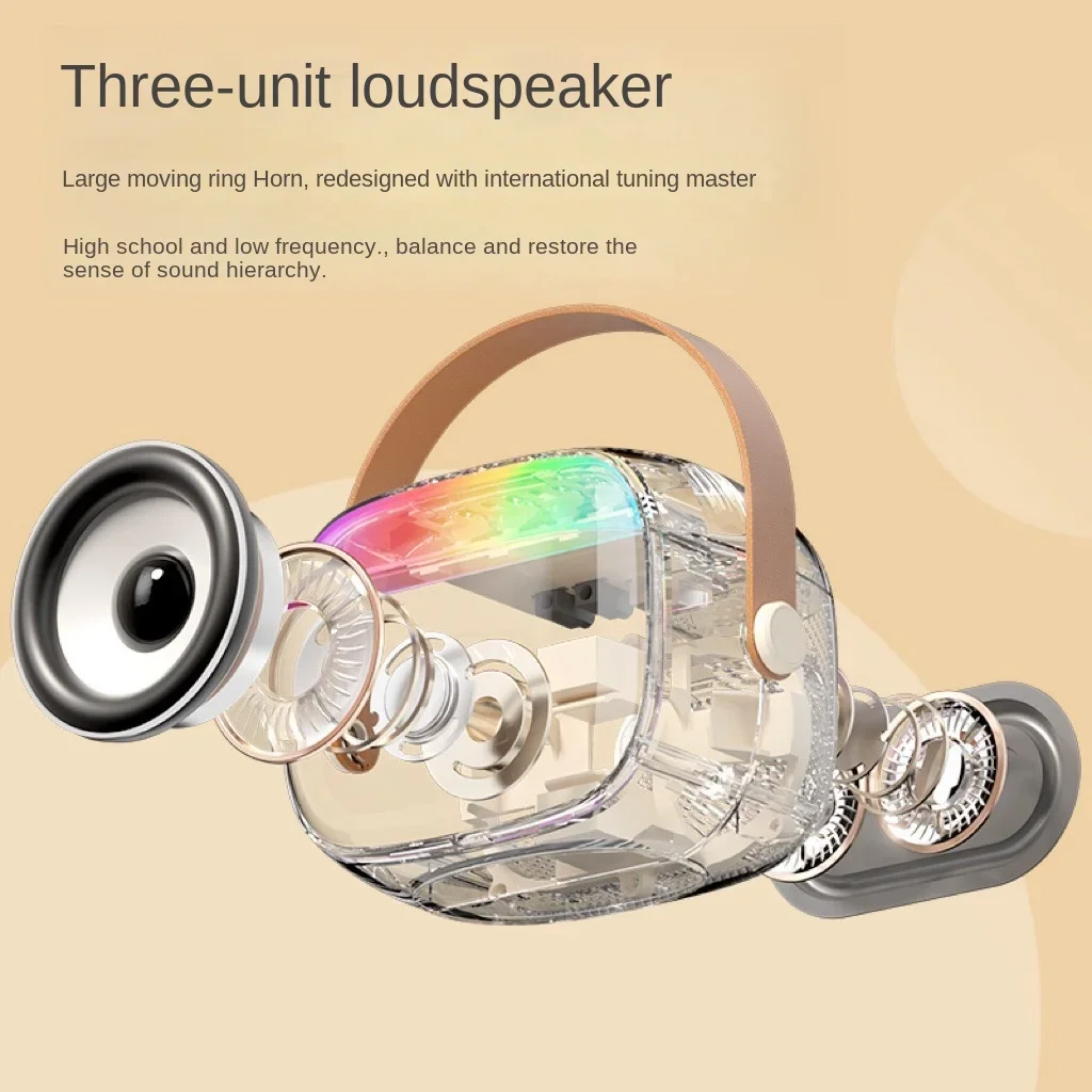 K30 노래방 기계 휴대용 블루투스 5.3 PA 스피커 시스템, 1-2 무선 마이크, 가정 가족 노래 어린이 선물