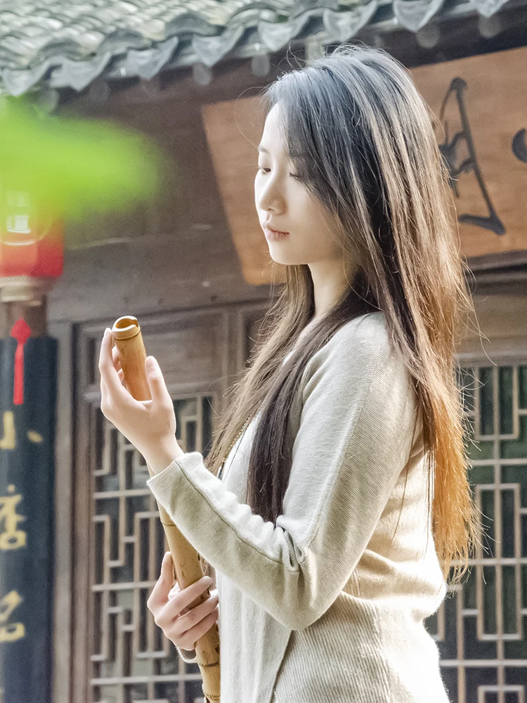 Bamboo flute woodwind flute YPXD Nan Xiao Flute Jin Bamboo Flute Shakuhachi Vertical 8 Holes Chinese G F E D Key Professional Musical Instrument