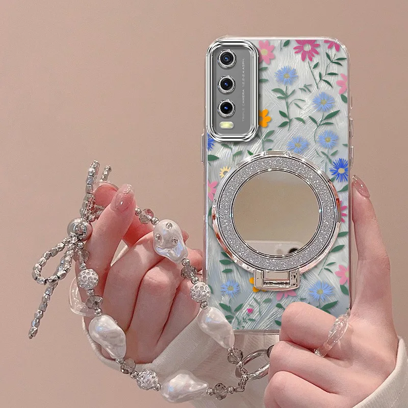 3-Piece Cute Flower Phone Case Set with Lanyard and Stand