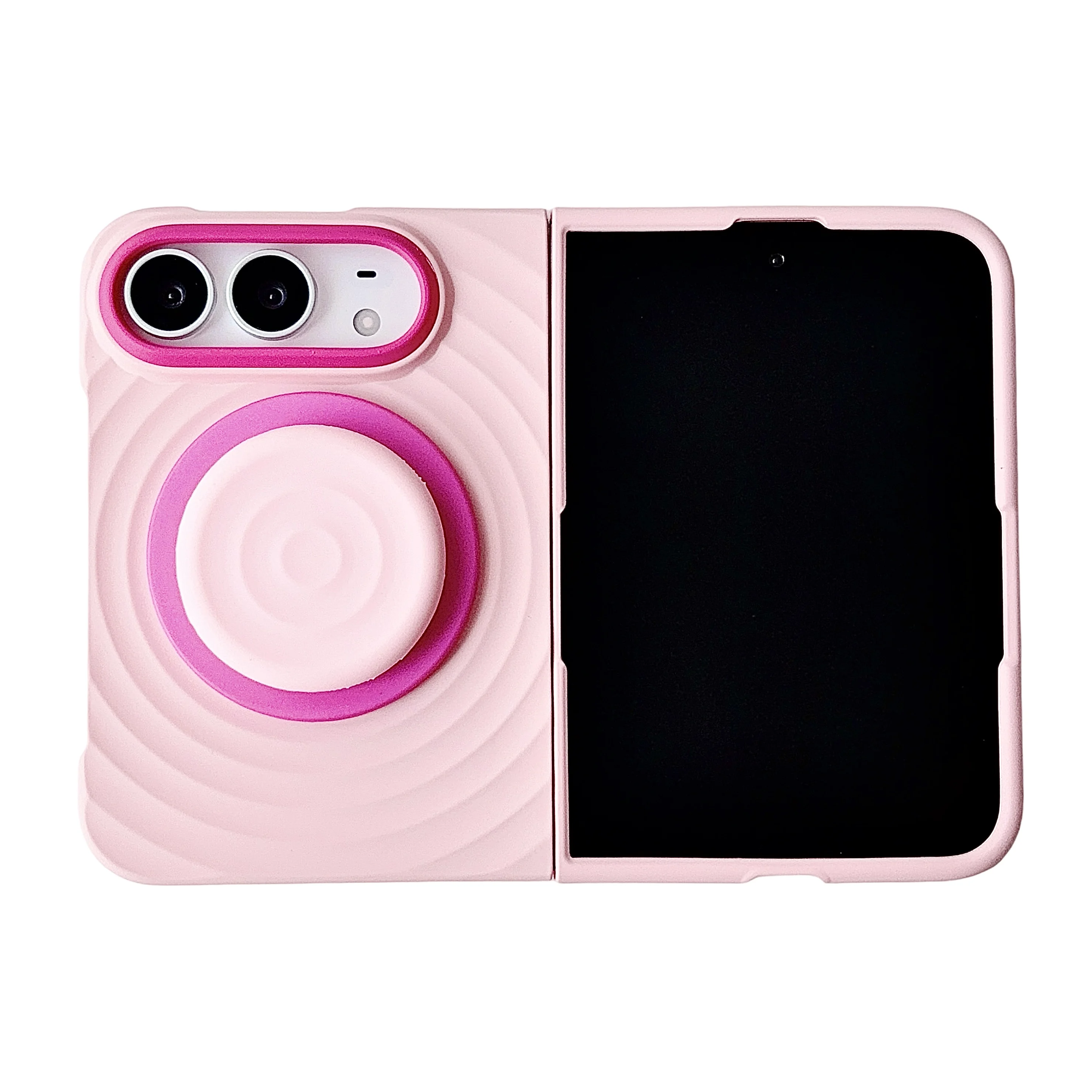 Luxury Silicone Ripples Cover with Magnetic Ring Stand