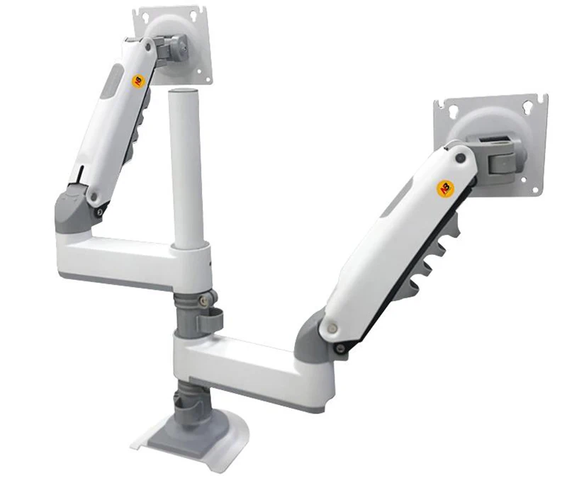 NB H180 Double Monitor Desk Holder Arm Gas Spring Full Motion 17'-27' LCD TV Mount Ergonomic Dual Arm Clamp Bracket 2-9kgs Each — view 5