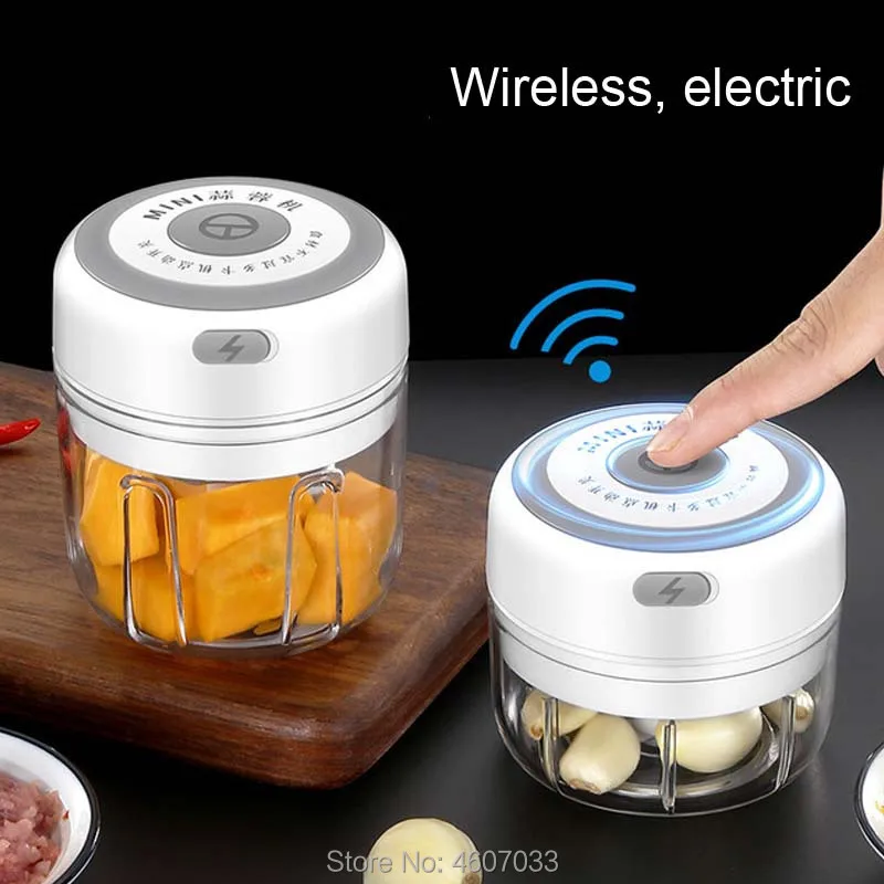 

Electric Garlic Masher Sturdy Durable Mini Crusher Chopper USB Charging For Crushed Garlic Meat Ginger Crushed Fresh Chili