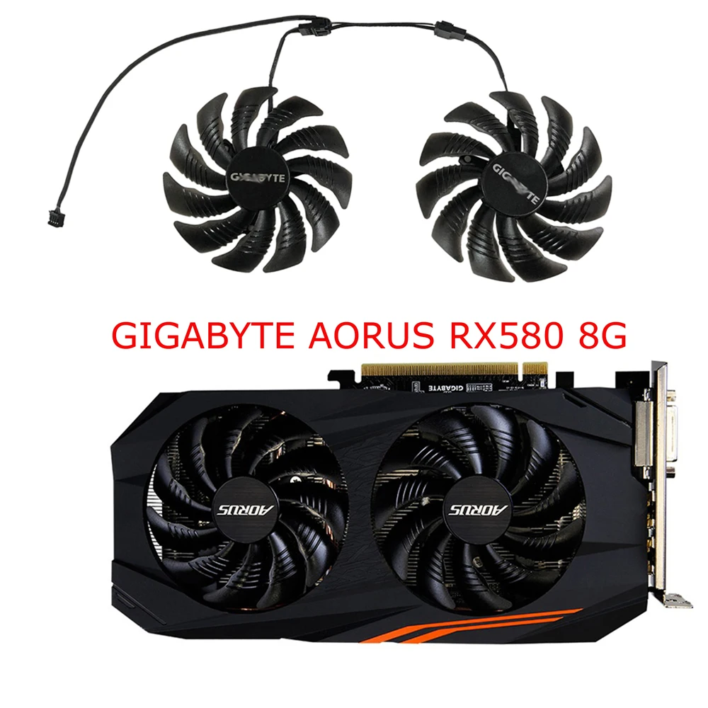 GPU 쿨러, 비디오 카드 팬, GIGABYTE 2060 6GB 1660S용, GIGABYTE RX 5500xt 5600xt WINDFORCE용, 2개/세트, PLD09210S12HH