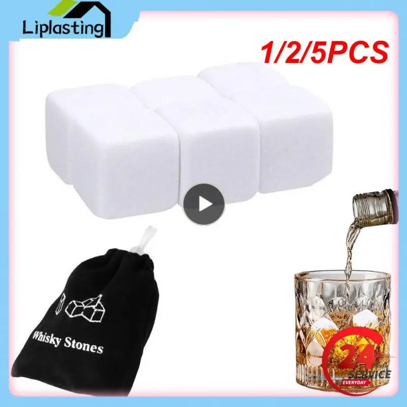 1/2/5Pcs Whisky Stones Sipping Cooler Riutilizzabile Whisky Ice Stone Whisky Natural Rocks Bar Wine Cooler Party Wedding