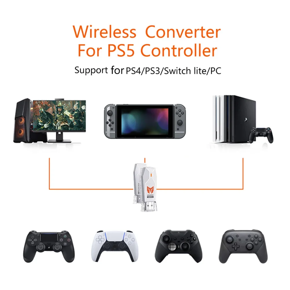 Wireless Bluetooth Gamepad Converter for PS4 PS5 XBOX Switch