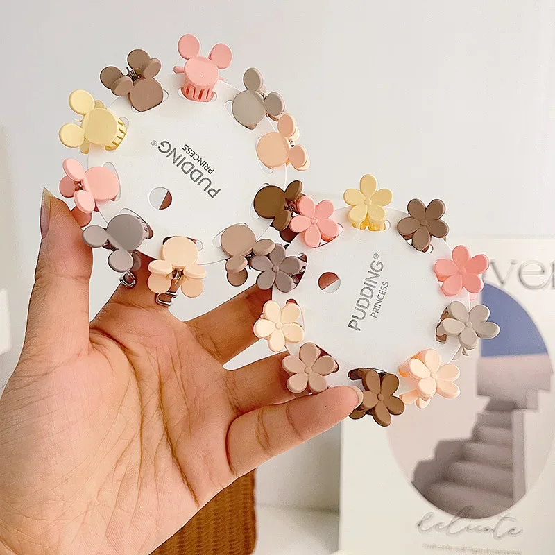 10PCS Cute Star Butterfly Candy Small Hair Claw Crab Hair Clips Girls Childs Mini Cartoon Hair Clamps Baby Hair Accessories Sets 5