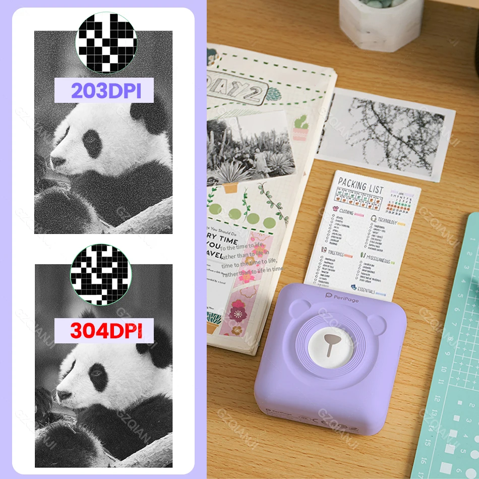 Peripage Original 304dpi A6 Thermal Photo Printer Mini Portable Bluetooth Pocket Printers Color Paper Mobile Android IOS as Gift